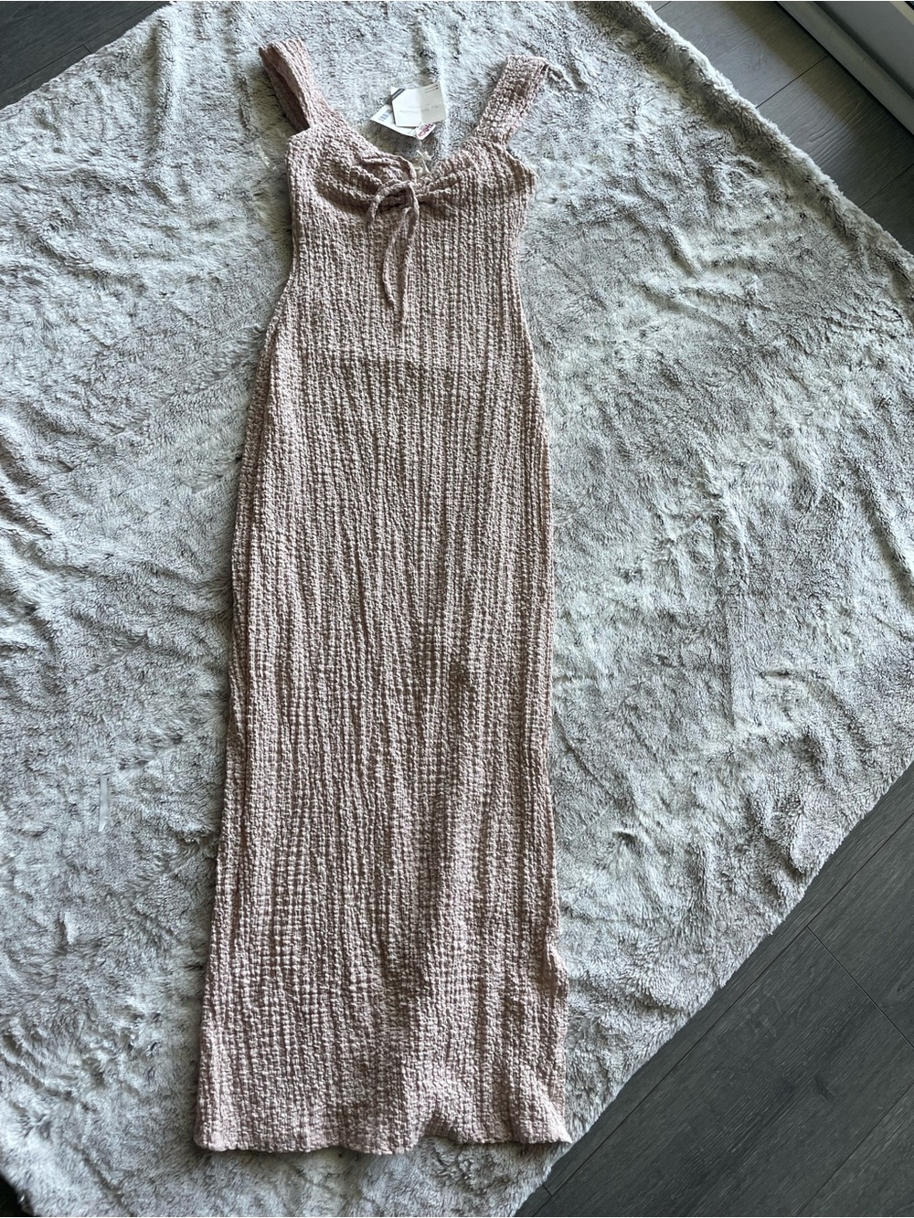 T.J.Maxx Textured Maxi Dress in Blush